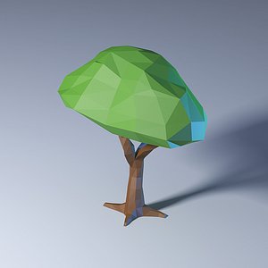 3D model polygonal low-poly tree