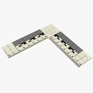 Forensic L Shaped Measurement Scale White