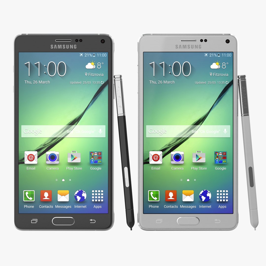 Samsung Galaxy Note 4 3D Models Set 3D model preview