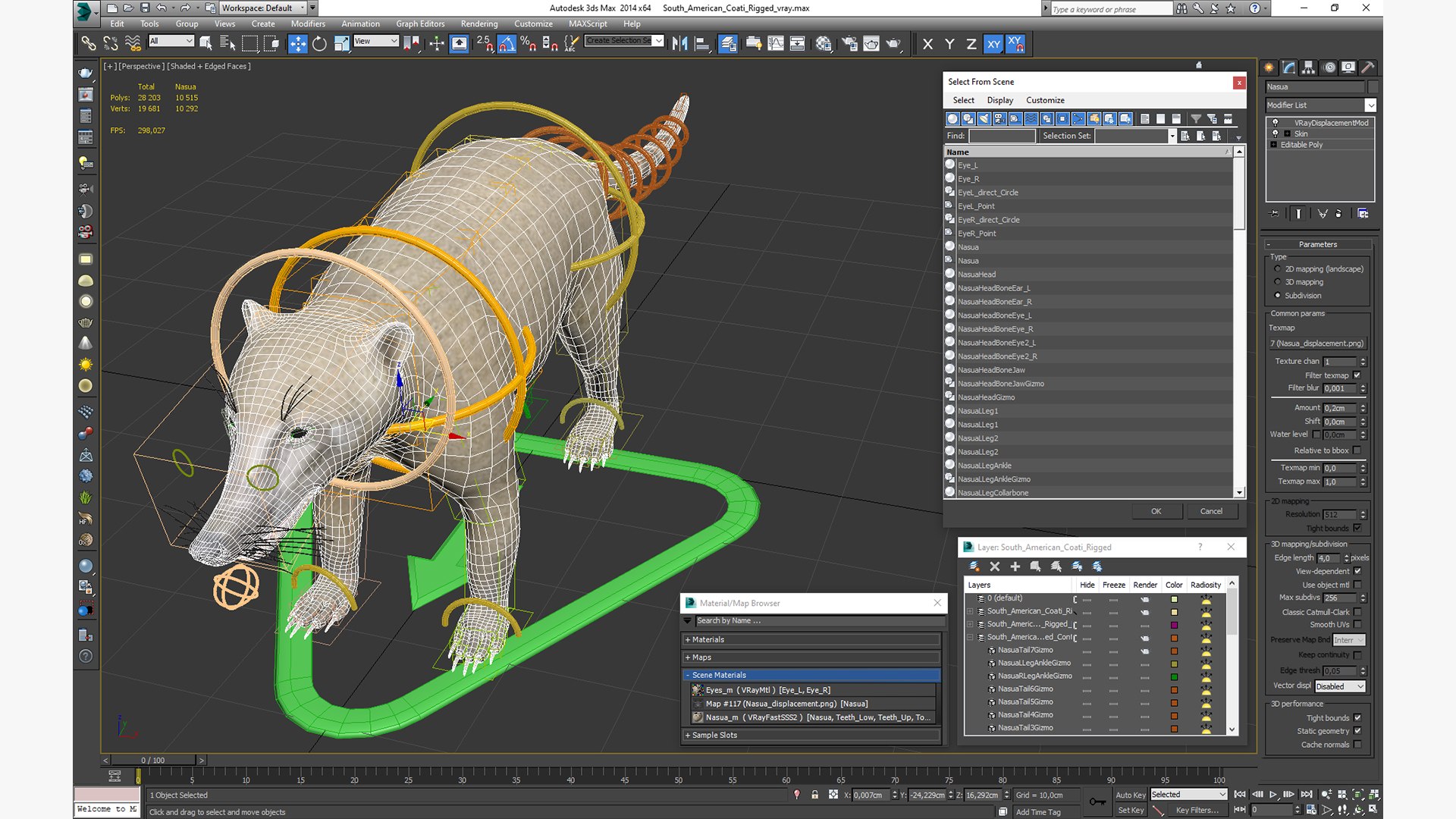 3D South American Coati Rigged model https://p.turbosquid.com/ts-thumb/bY/lLkz2Q/4T/southamericancoatiriggedvray3dmodel038/jpg/1708977483/1920x1080/fit_q87/826c69d230890962b8561ccaabf884d6afd1fc46/southamericancoatiriggedvray3dmodel038.jpg