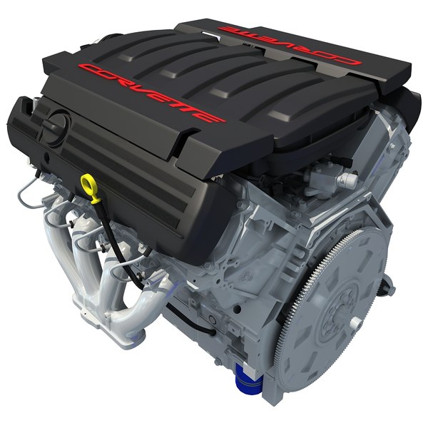 2014 chevrolet corvette v8 engine 3d model