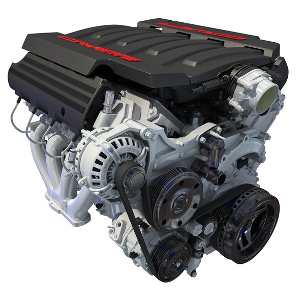 2014 chevrolet corvette v8 engine 3d model