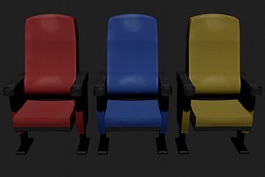 3D Cinema chair PBR