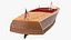 Klassisches Sportboot aus hellem Holz