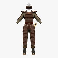 Full Mongol Warrior Costume Outfit