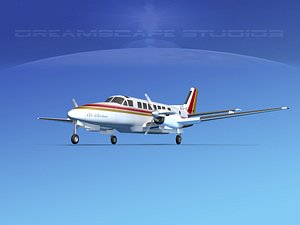 beechcraft air 3d model
