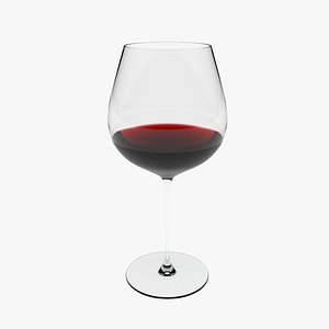 Wine Glass Red Pinot Noir-02 3D model
