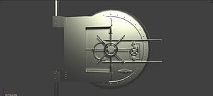 Bank Safe With interior Scene
