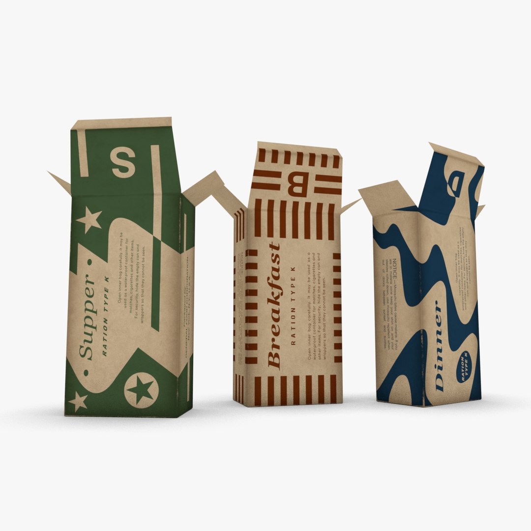 3D army k-rations boxes end https://p.turbosquid.com/ts-thumb/bZ/4uBh5c/3Awj6Ypk/us_k_ration_box0012/jpg/1501853936/1920x1080/fit_q87/2f453cffd4d8cc56e88fe511eb4d650d4f100aff/us_k_ration_box0012.jpg