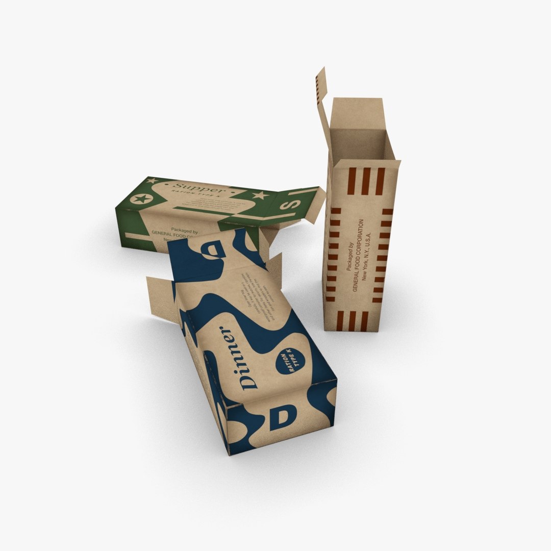 3D army k-rations boxes end https://p.turbosquid.com/ts-thumb/bZ/4uBh5c/YaCvPmP9/us_k_ration_box0002/jpg/1501853936/1920x1080/fit_q87/b499055cd0e5ed9296fce78833d0726b08a828b2/us_k_ration_box0002.jpg