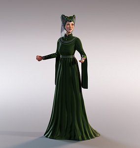 Medieval Lady (rigged)