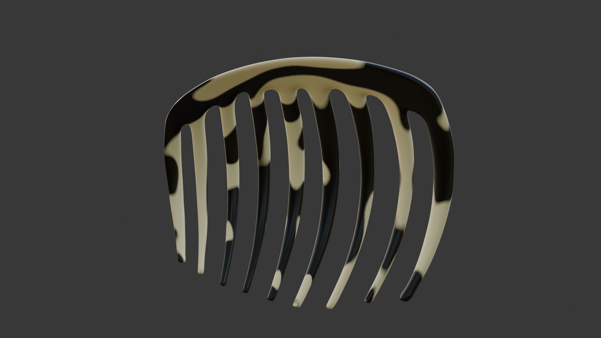 3D Curved Tortoiseshell Hair Comb  3D Model model https://p.turbosquid.com/ts-thumb/bZ/6wjiCP/V8/curvedhaircomb9/png/1787379765/1920x1080/fit_q87/cad440e7cc0eb5ce134817a60e6655d80ce042dd/curvedhaircomb9.jpg