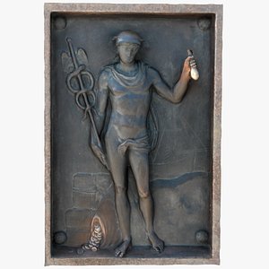 3D model relief hermes