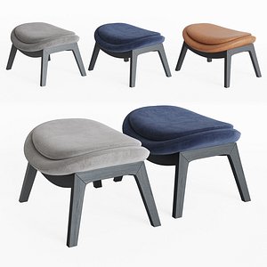 3D calligaris lazy armchair ottoman model