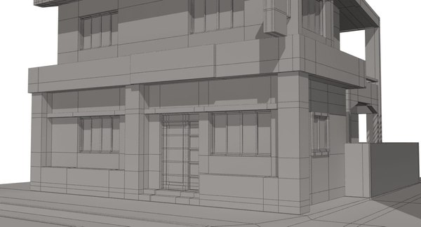 3d obj building house