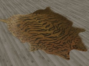 fur rug tiger skin 3d max