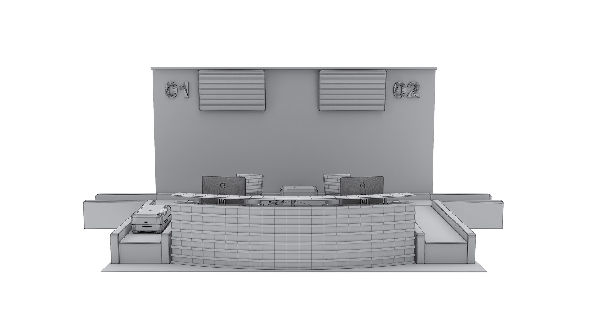 3D Airport Counter Check-In - TurboSquid 2248714