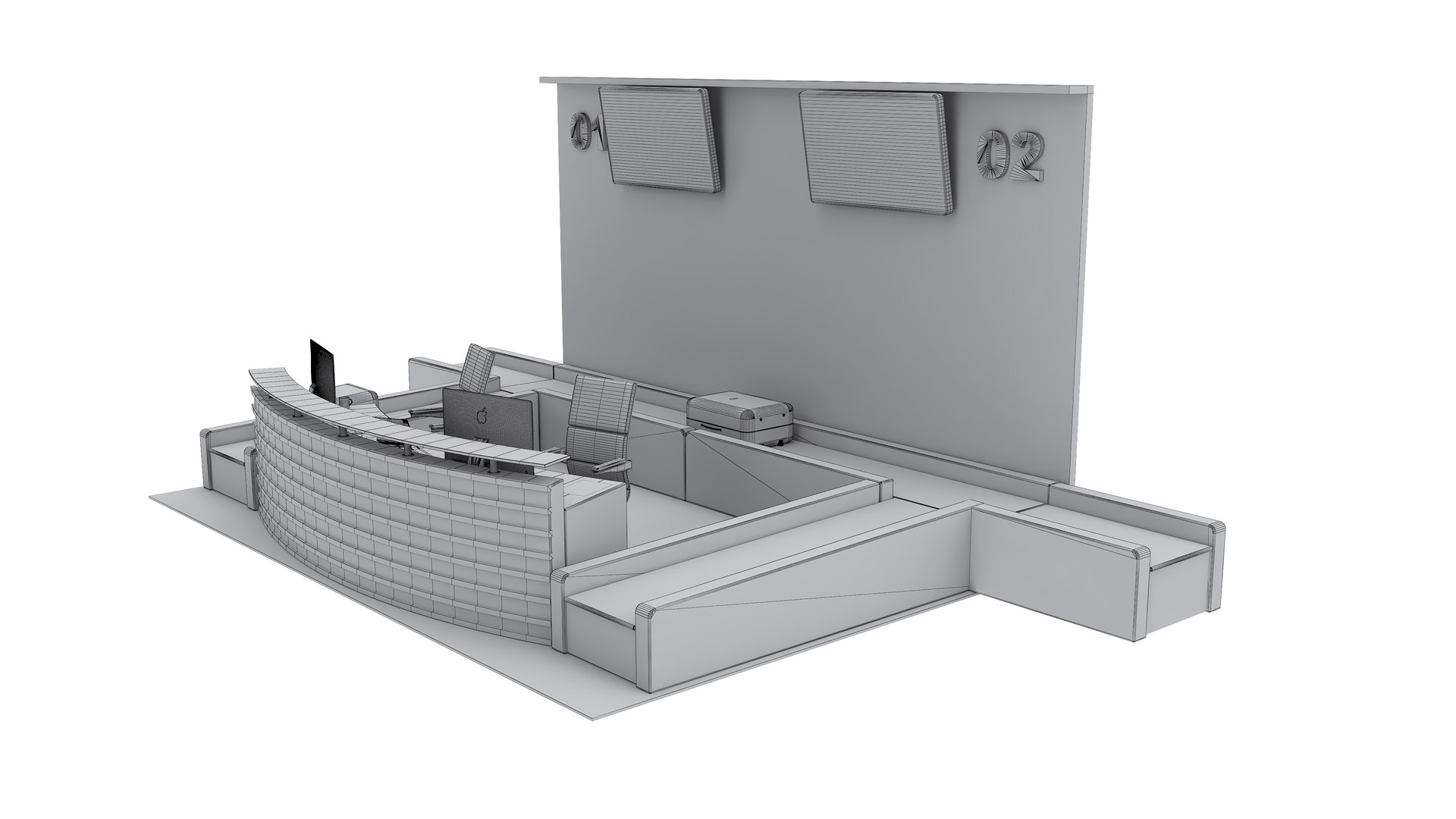 3D Airport Counter Check-In - TurboSquid 2248714