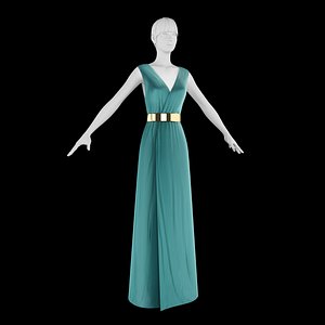 black dress long 3d model