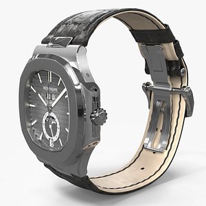 3D Nautilus 5726A Patek Philippe Moonphase Calendar Leather Watch model