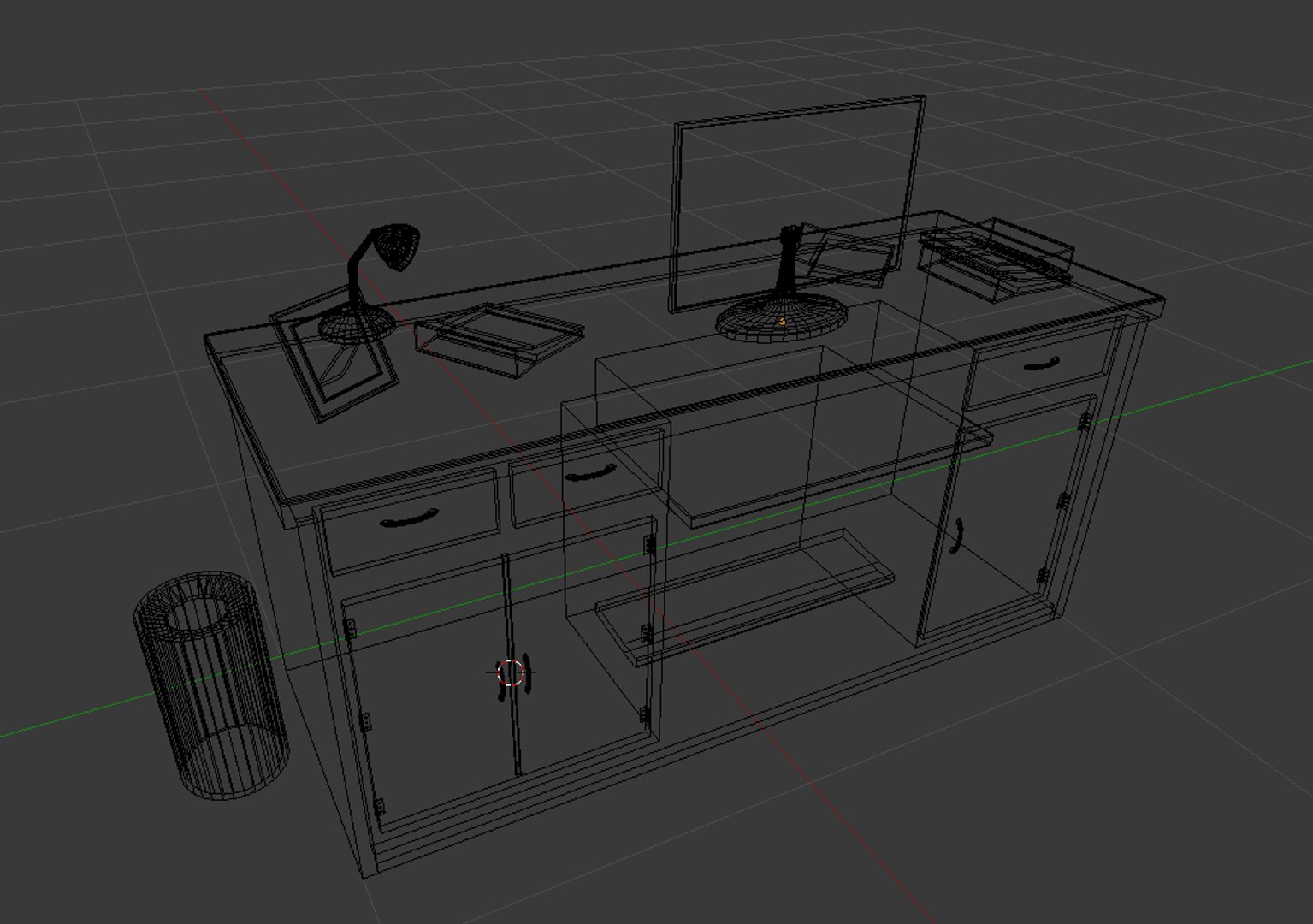 3D Study Table Model - TurboSquid 1164930