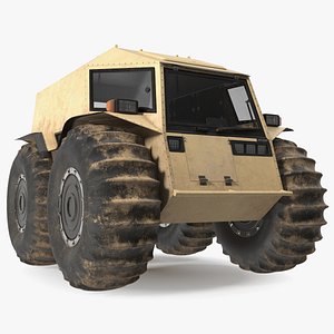 Dirt Off Road Sherp ATV Rigged 3D model