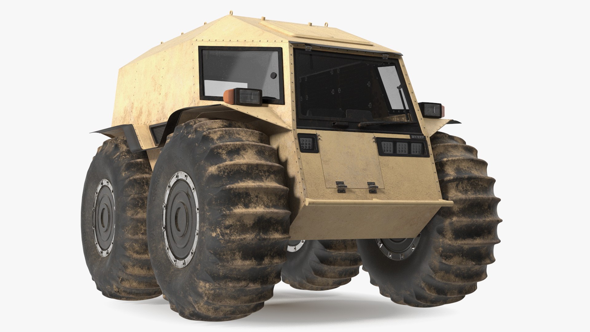 Dirt Off Road Sherp ATV Rigged 3D model preview