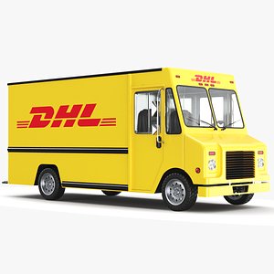 3D Detailed DHL Truck