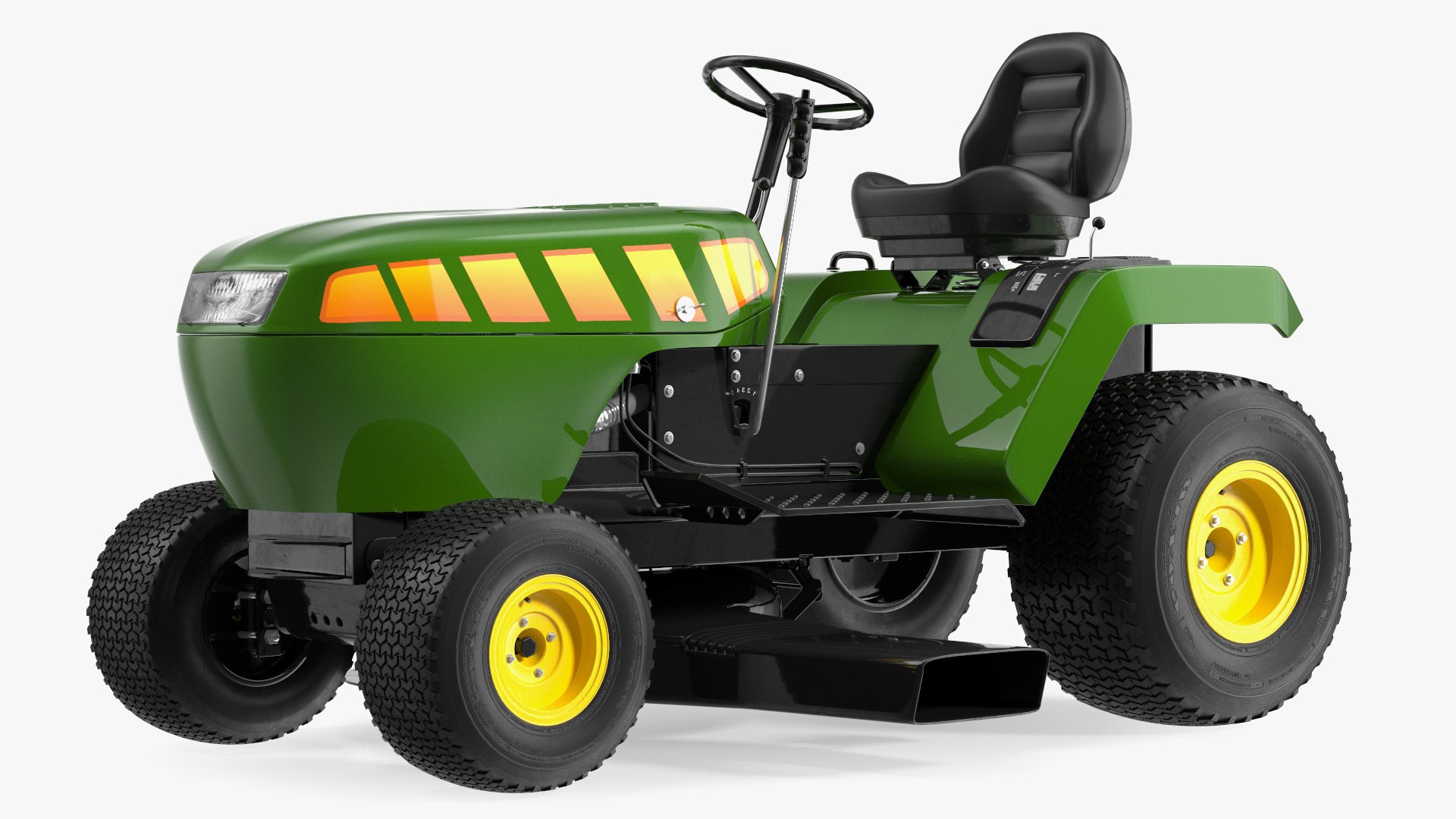 Riding Lawn Mower Rigged for Cinema 4D 3D model preview