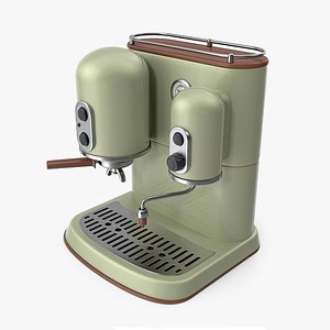 3D Retro Espresso Machine model