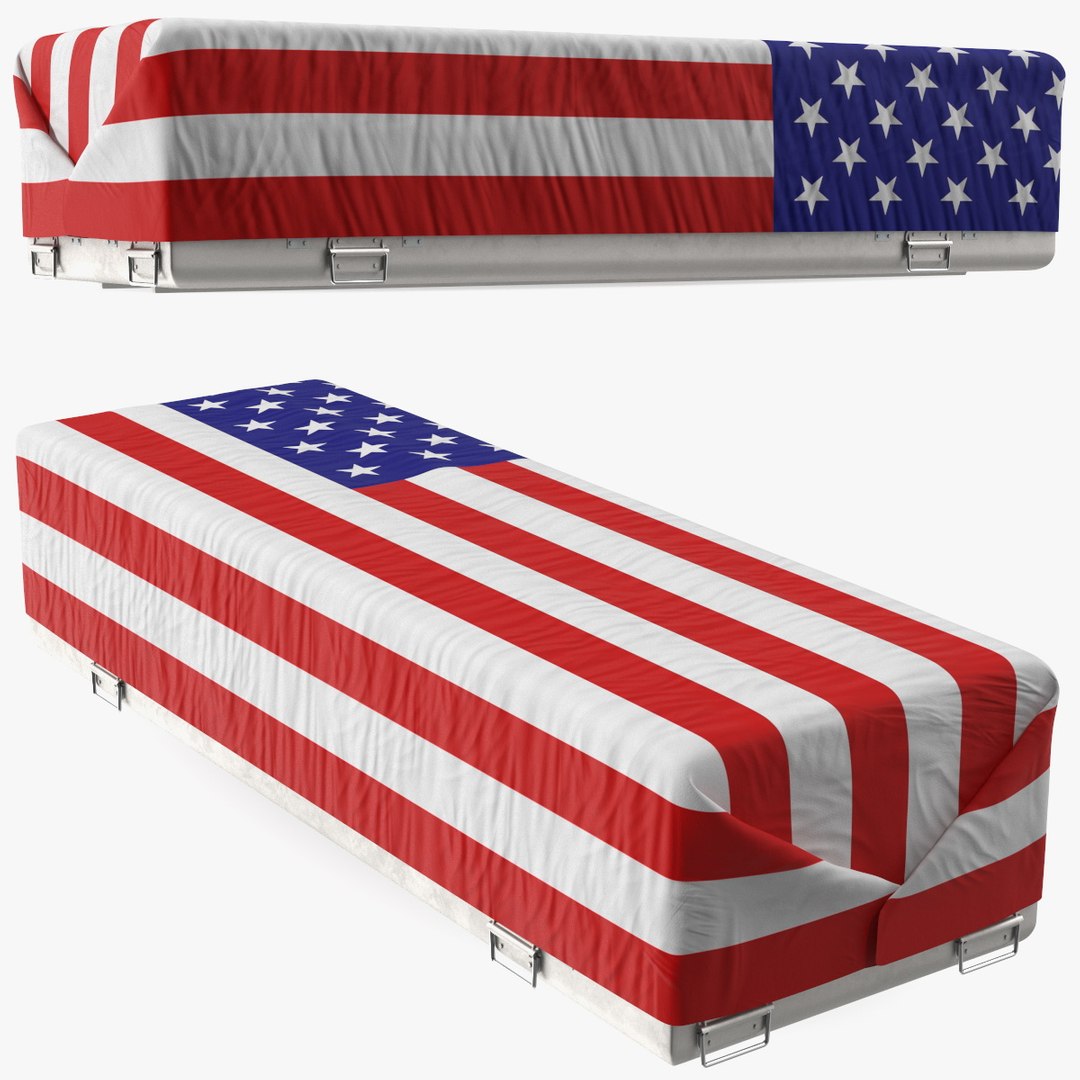 Casket sale with flag