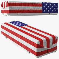 Flag Draped US Army Casket
