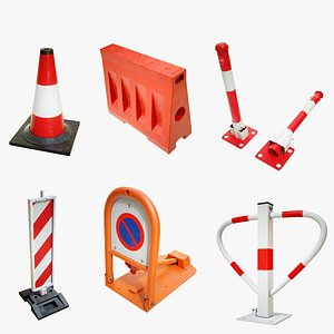 3D traffic safety devices model