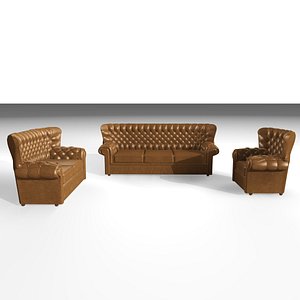 devon armchairs 3d model