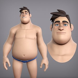 Cartoon male character Harold base mesh