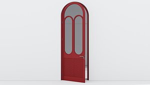 Aluminium door 360 3D model