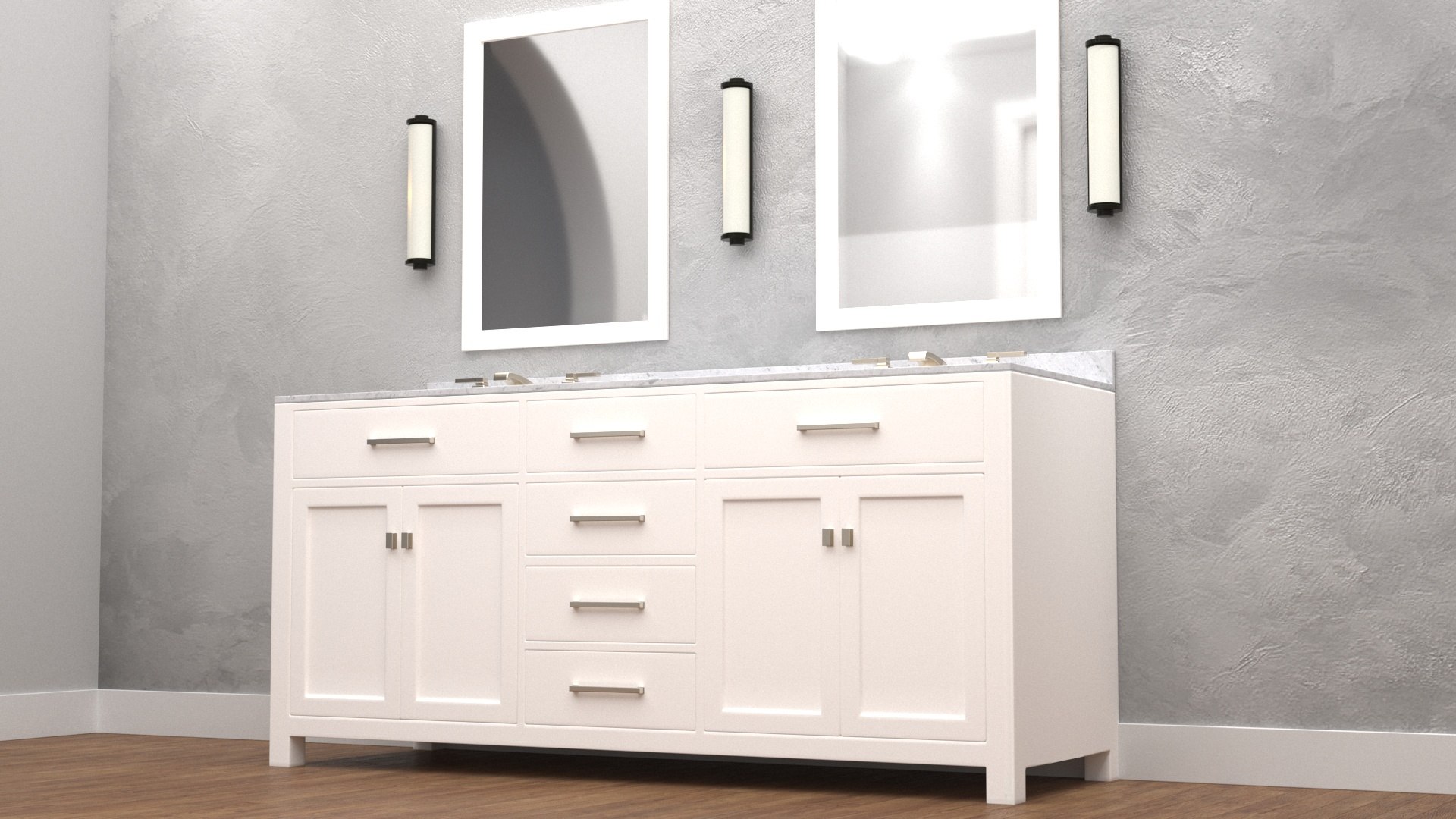 3D Restoration Hardware Hutton Double Vanity TurboSquid 2063650
