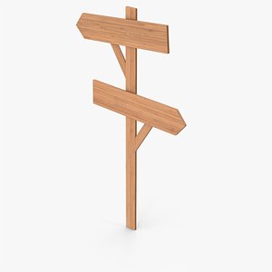 3D model Wooden Signboard(1)