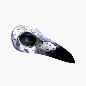 3D model Crystal Raven Skull