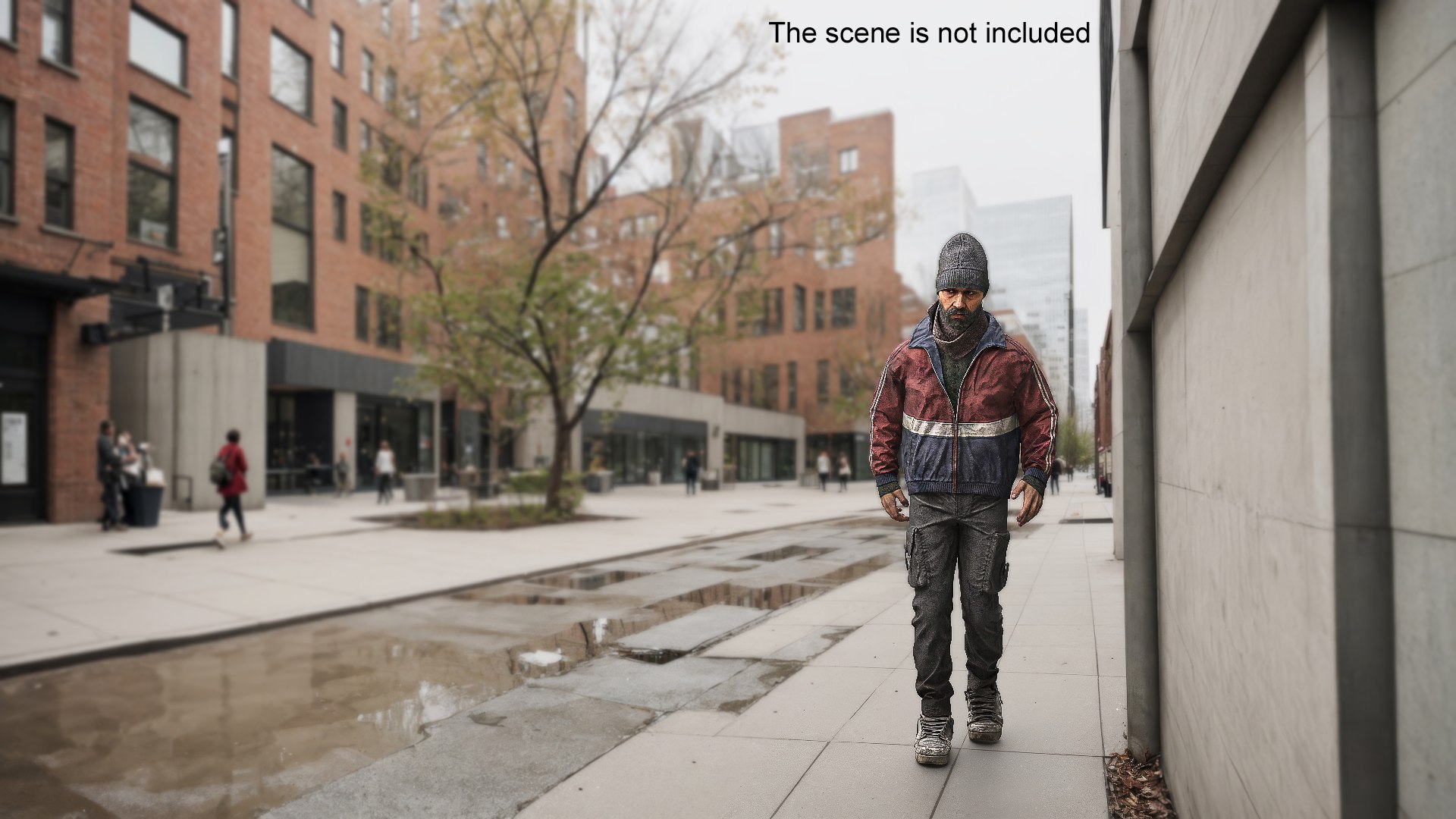 3D Walking Homeless Man - TurboSquid 2308484
