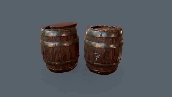 old barrel 3D model