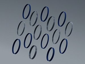 3D model Aluminum Alloy Motorcycle Rims Shape Design Set W-O Spoke Holes