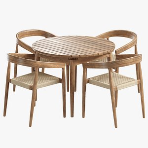 3D Tenay table Visby chair model