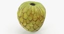 Cherimoya or Annona Cherimola Fruit 3D Model