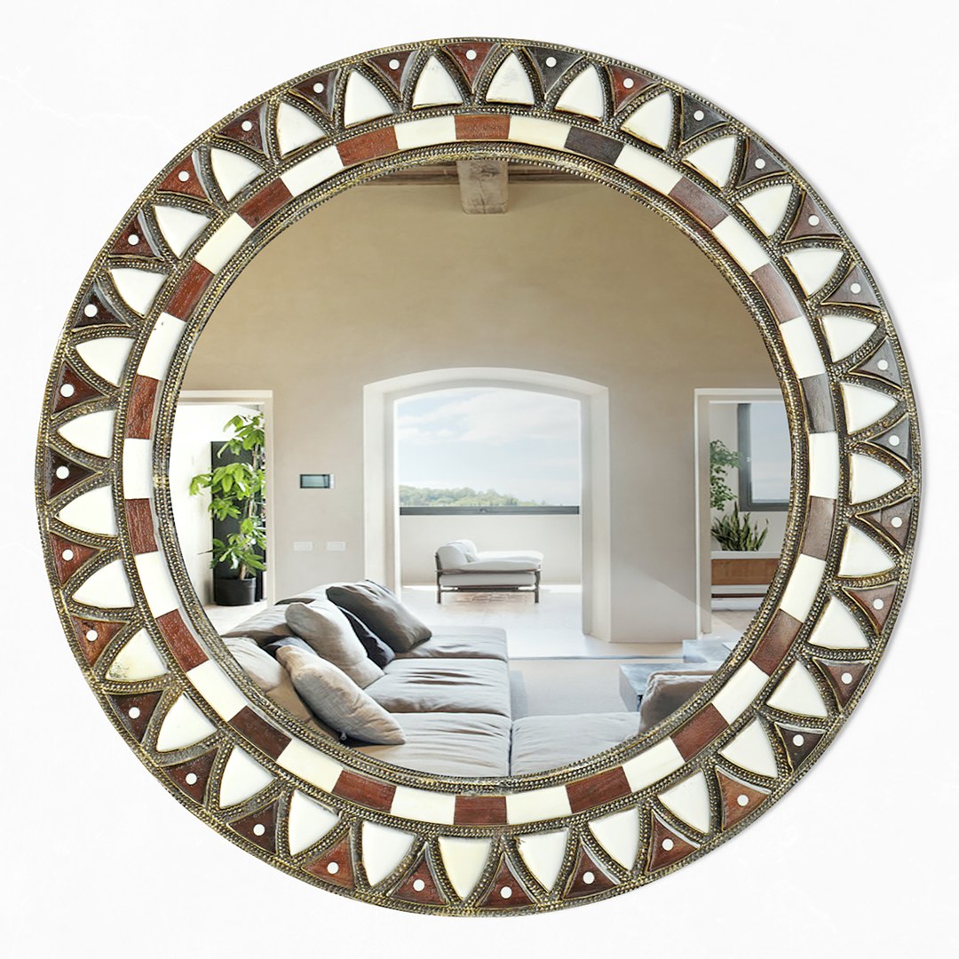 3D Inlay Round Mirror - TurboSquid 2129237