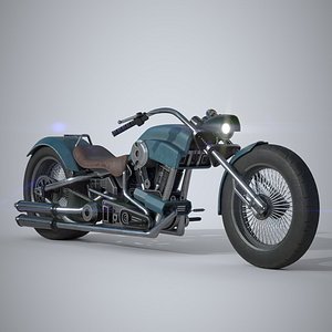 3D model Custom Chopper motorcycle