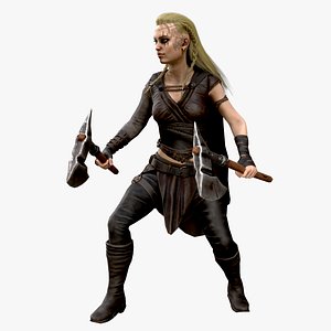 Viking 5 woman Berserker 3D model
