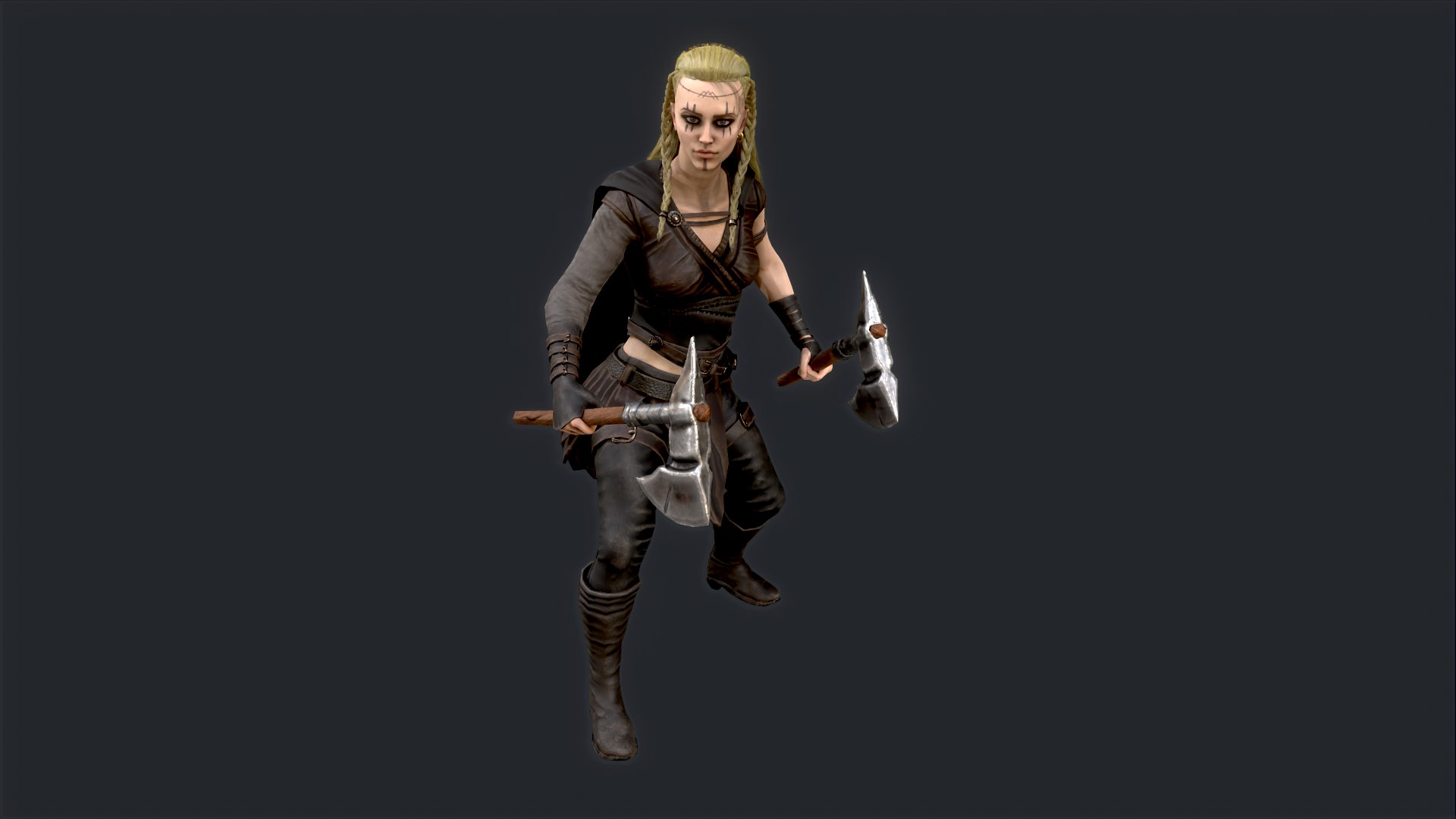 Viking 5 Woman Berserker 3D Model - TurboSquid 2138471