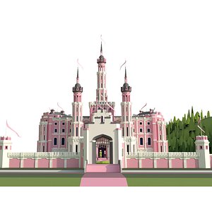3D model Castle  Low-poly 