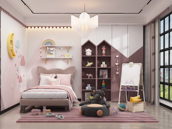 3D 60 Children Bedrooms - Big Bundle model - TurboSquid 1895856